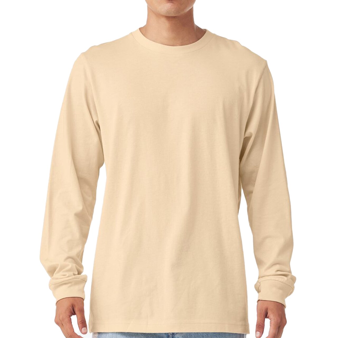 Bella + Canvas Long Sleeve T-Shirt, Men’s Heavy Cotton Jersey Tee